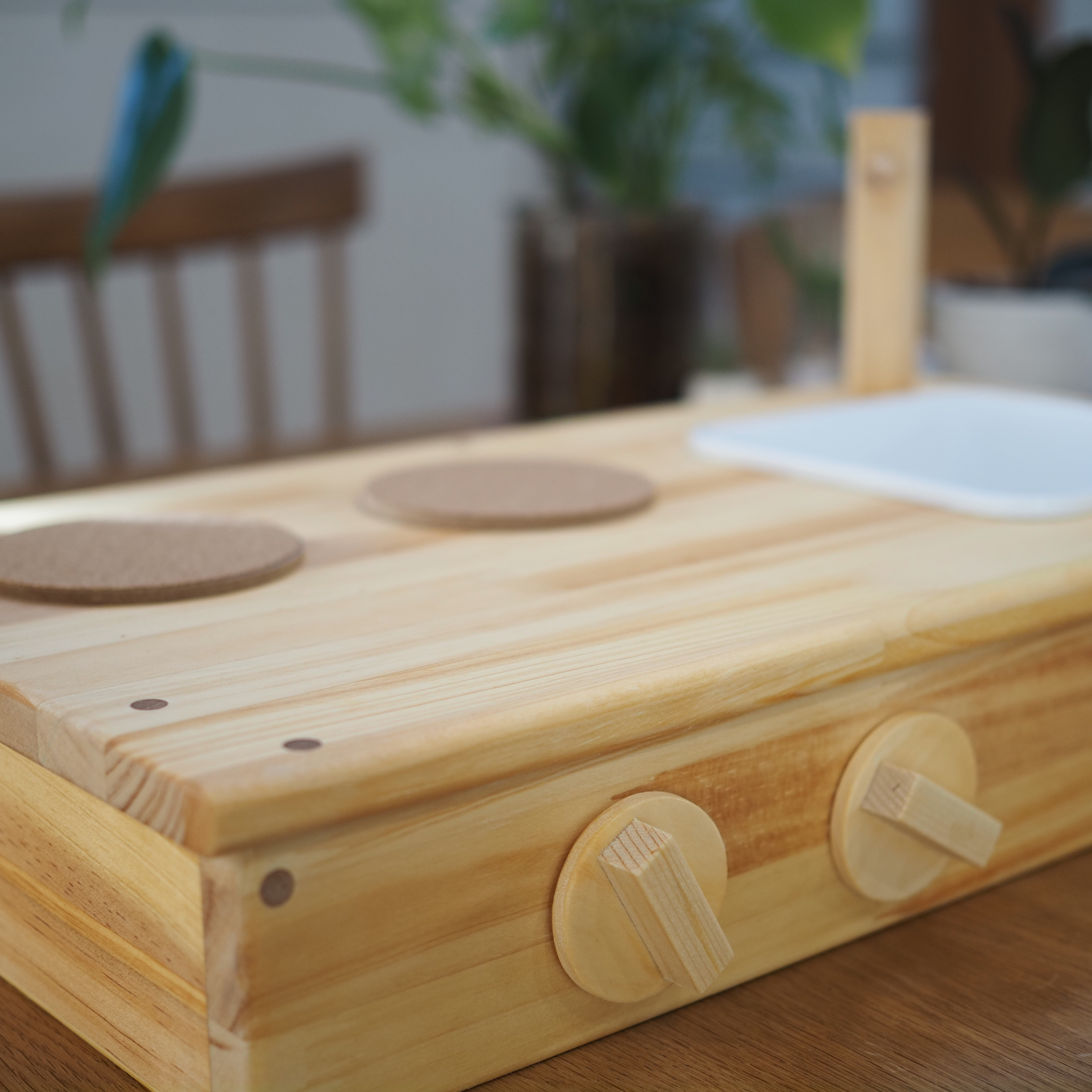 おままごとキッチン【卓上タイプ】　ハンドメイド＊木製＊ナチュラル