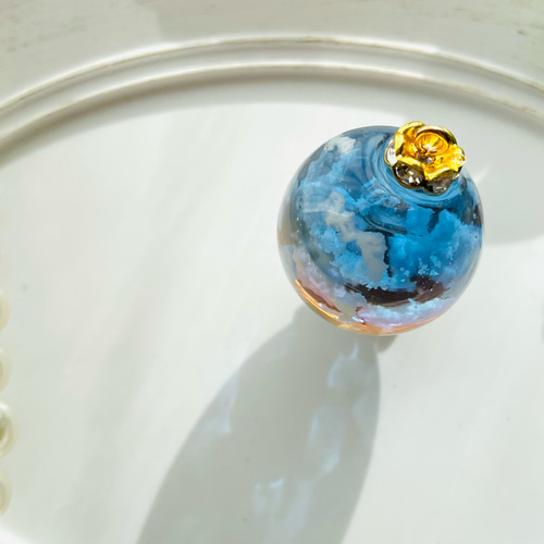 【No.143】～空玉～月夜と雲 チャーム キーホルダー 空レジン 雲レジン キーホルダー 空玉 雲玉 チャーム - メルカリ