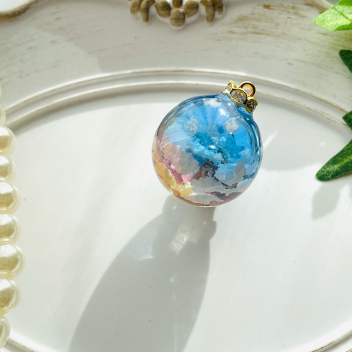 空玉I 空レジンバッグチャーム 雲レジンチャーム 空