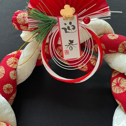 2026年のお正月飾り・雅なしめ飾り・しめ縄③ 和のモダン (古典布