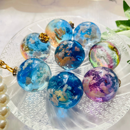 空玉L 空レジンバッグチャーム 虹玉レジン その他アクセサリー &K