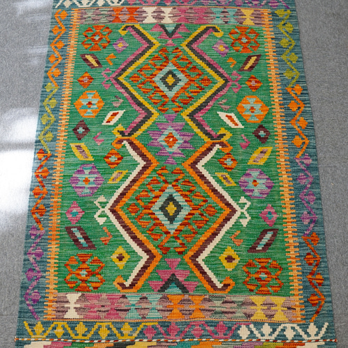 アフガニスアン手織り絨毯 トライバルラグ ペルシヤ 玄関マットラグ