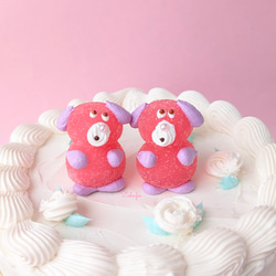 ケーキにのってるあれキーホルダー（いぬ（ピンク）） キーリング