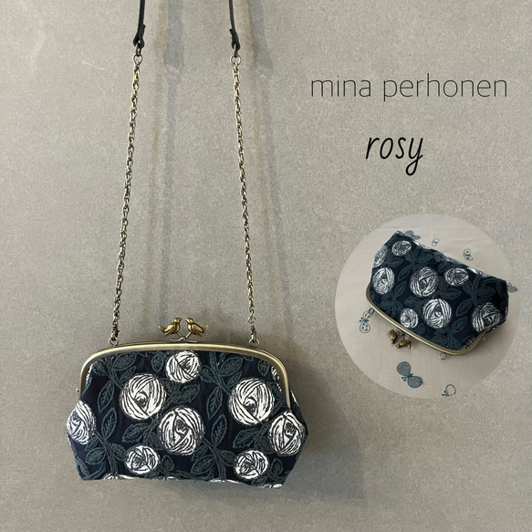 ミナペルホネン 親子がま口ショルダー ミナペルホネン 親子がま口ショルダー スマホも入る」お財布