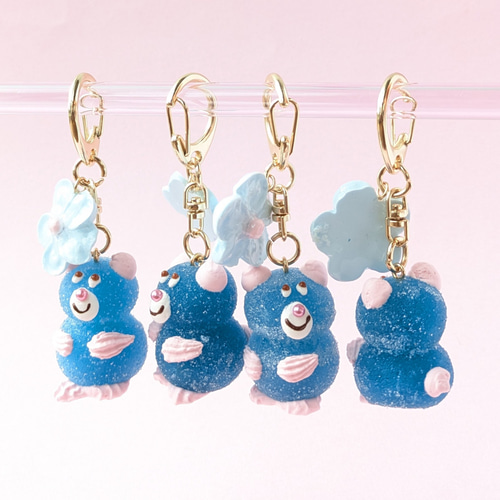 ケーキにのってるあれキーホルダー（くま） キーリング Zahnfee