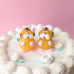 ケーキにのってるあれキーホルダー（とら） キーリング Zahnfee