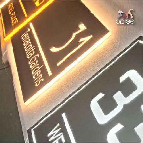 LED超薄型金属看板 電飾看板 表札 室外 ライトサイン ステンレス製008