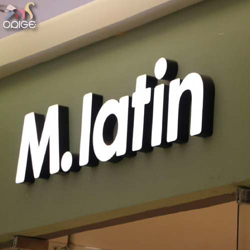 オーダー正面発光 縁なし LEDチャンネル文字 箱文字 金属看板 サイン