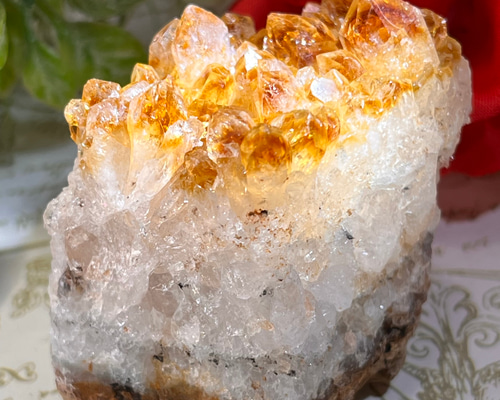 水晶 クラスター シトリンファントム 天然石 シトリン（ファントム） 六角柱 ポイント 天然石 | GAMAMA STONE