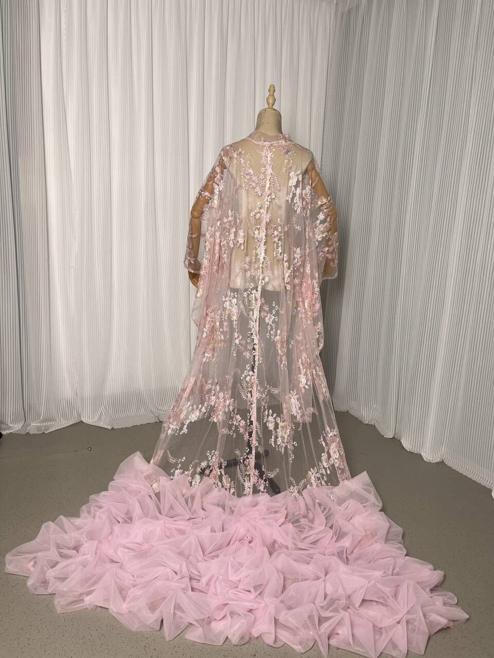 チュール打掛　オーガンジー打掛 着物 オーバードレス レース羽織 ウエディングドレス　お色直し 刺繍色 ピンク　変更可 21,293円