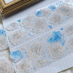 海外マスキングテープ　薔薇　花等　切り売り　中古　巻き売り　装飾マステ　10個 海外マスキングテープ 薔薇 花等 切り売り 中古 巻き売り 装飾