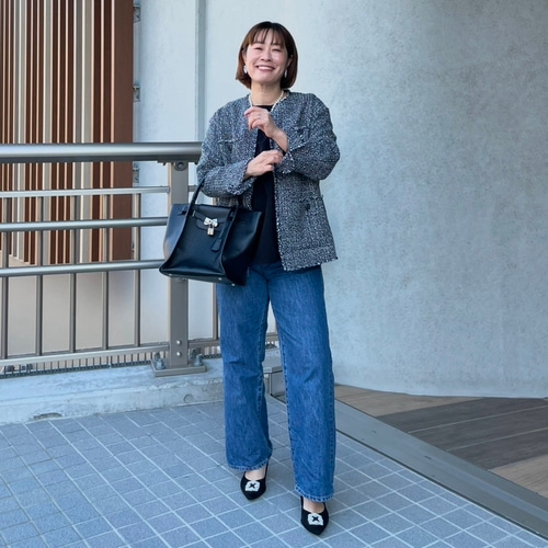 体系カバー優秀♡普段～卒入式にも♡上品ペプラムトップス 黒