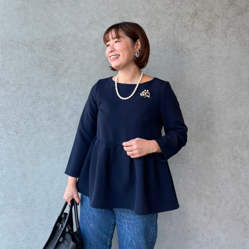 新品 社交ダンス トップス 紺 ネイビー ラテン パーティ レッスン 2826