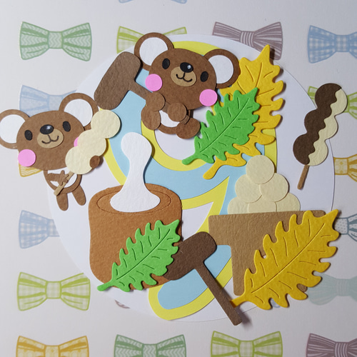 アルバム飾り　クラフトパンチ　熊さん　オーダー受付中（＾∇＾） アルバム飾り クラフトパンチ 熊さん オーダー受付中
