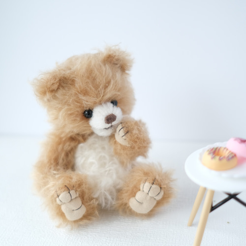 【くま 様】* antique plate ❀ ディネット テディベア オーバル FUUベア(4S)/片足オーダープリント | テディベアギフトの