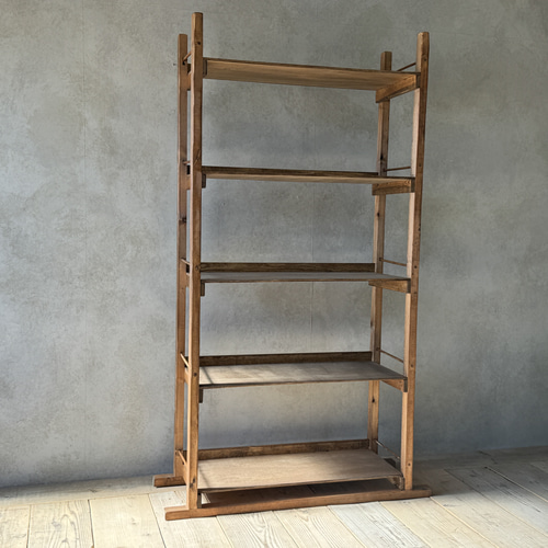 新作】アンティークラック シューズラック 棚 シェルフ オーダー 店舗