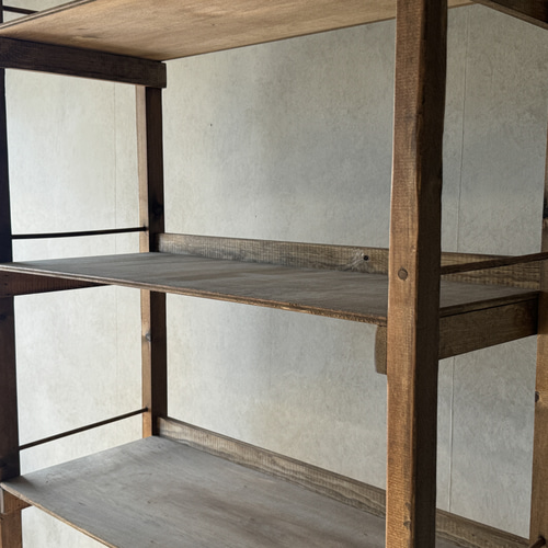 新作】アンティークラック シューズラック 棚 シェルフ オーダー 店舗