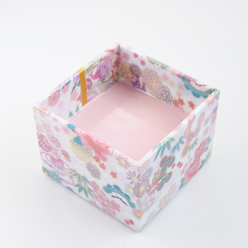 豪華な振袖花柄デザインの二段角重 磁器 二段重 四角 ひな祭り おせち