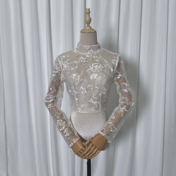 送料無料！ボレロ ロングスリーブ ビーズ キラキラスパンコール  