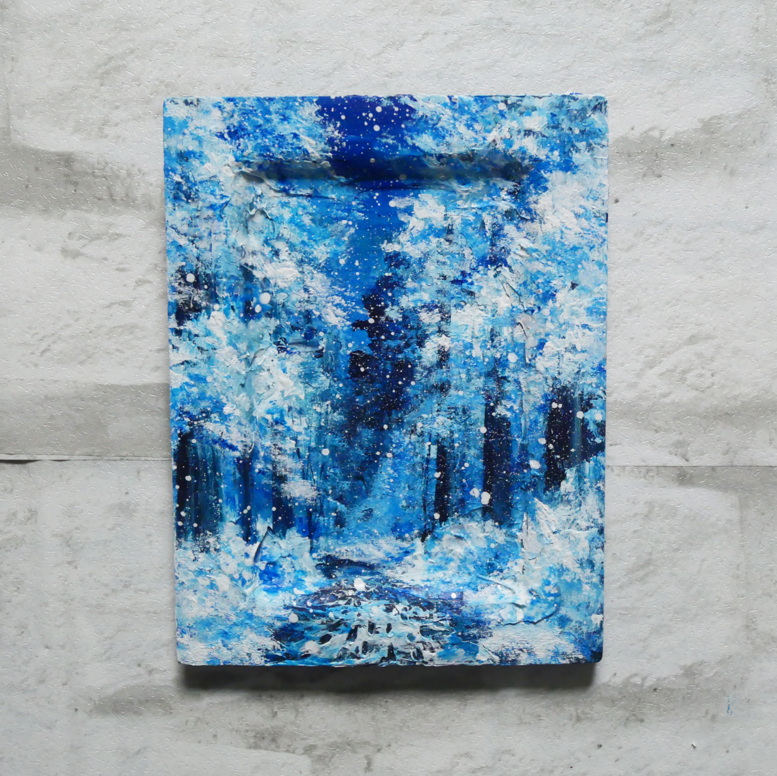 油絵 絵画 ミニ絵画 【雪のクリスマスツリー】 絵画 HR 通販 - 絵画