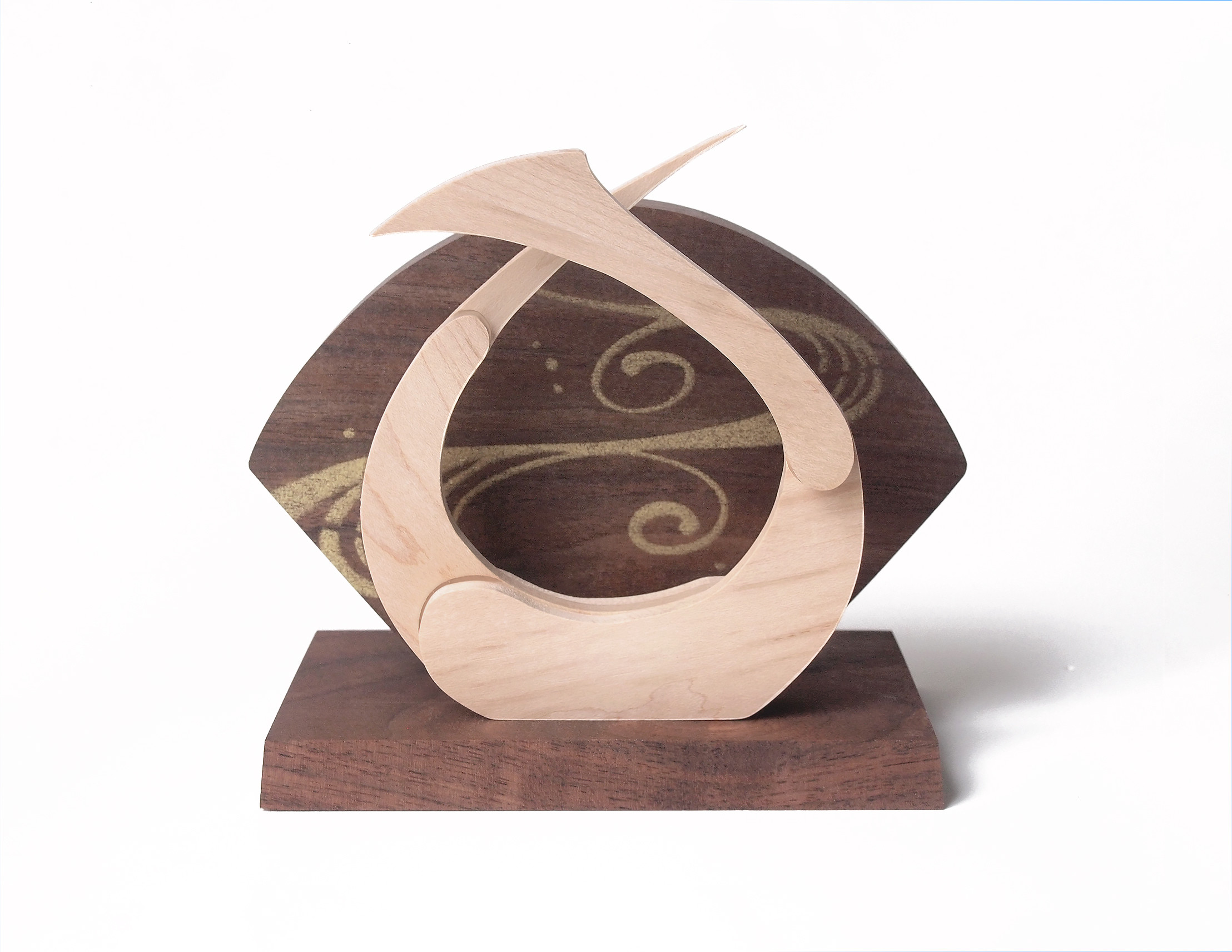 正月飾り　みへび巳蛇十二支干支置物鏡餅木製ウォールナット