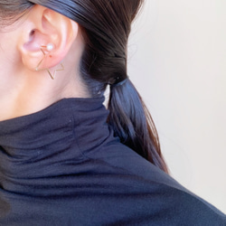 14kgf 北斗星珍珠耳夾 2way 水晶珍珠 第12張的照片