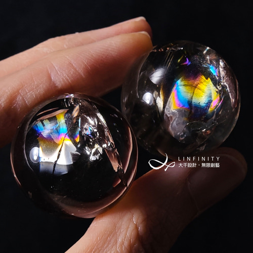 希少で最高級のレインボースモーキークォーツチャクラ願望成就水晶球