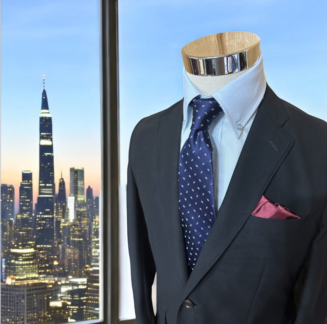 VANNERS バーナーズ イギリス生地ネクタイ　miniペイズリー