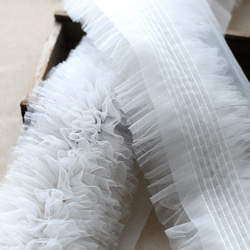 ホワイト3段フリルレース 11cm*90cm レース noppy1 通販 10102105