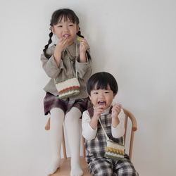 【 肩紐調節可能◎ 】全6色 2size キッズポシェット　お花　チューリップ　親子　姉妹　お友達とお揃い 5枚目の画像