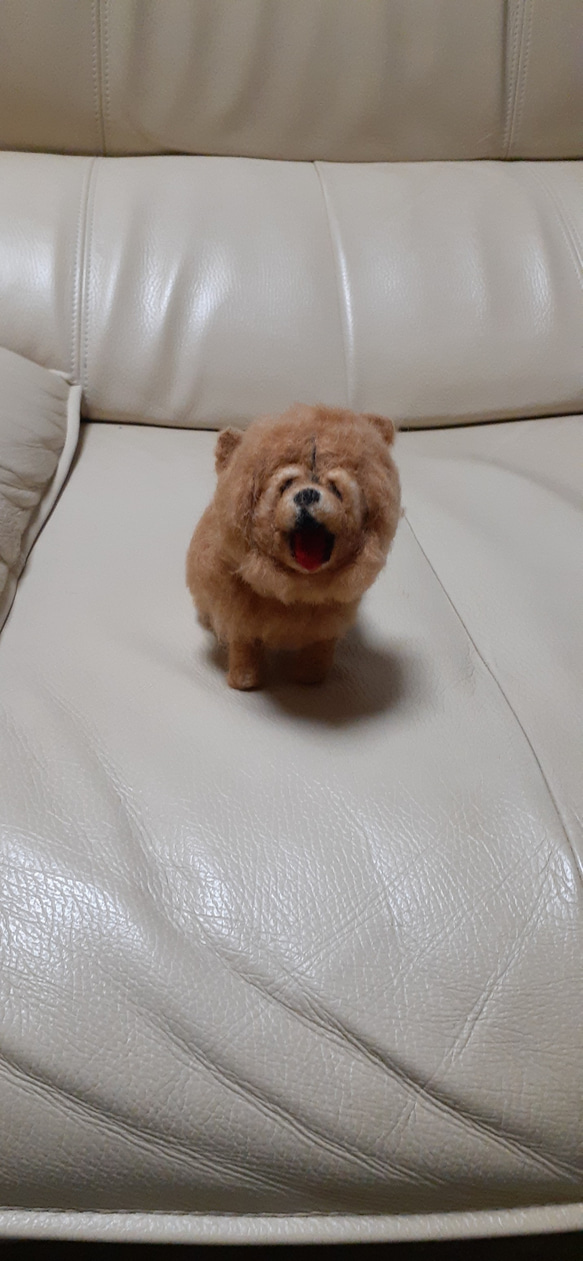 羊毛フェルト チャウチャウ（もこもこマスコット・チャウチャウ