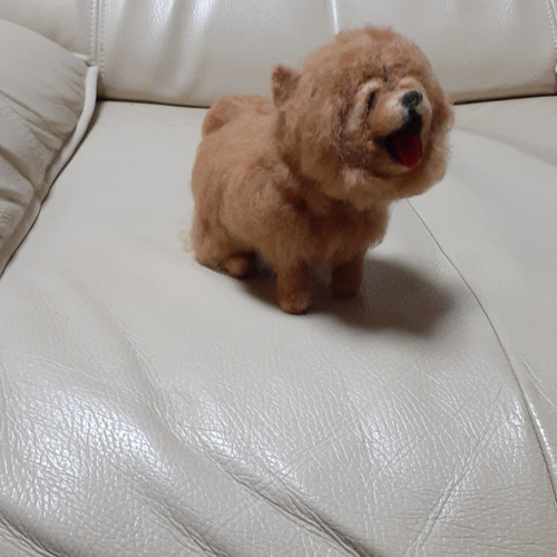 チャウチャウ 羊毛フェルト ぬいぐるみ 犬 置き物 送料無料 羊毛