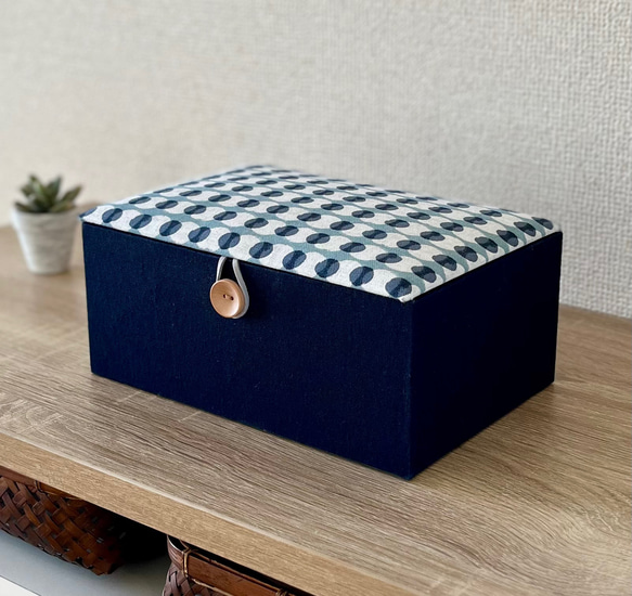 puddleインテリアボックス〈Lサイズ〉裁縫箱・収納ケース