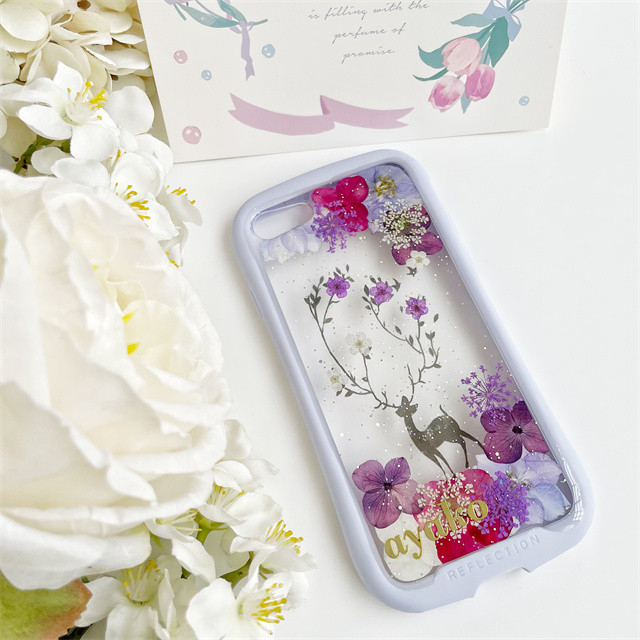 紫陽花押し花スマホケース*全機種対応*手帳型*iFace風*iPhone16 iPhone16Pro iPhone15