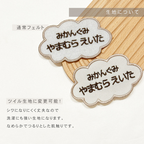 2枚セット 〗 クラス名付き お名前刺繍ワッペン くも アイロンワッペン