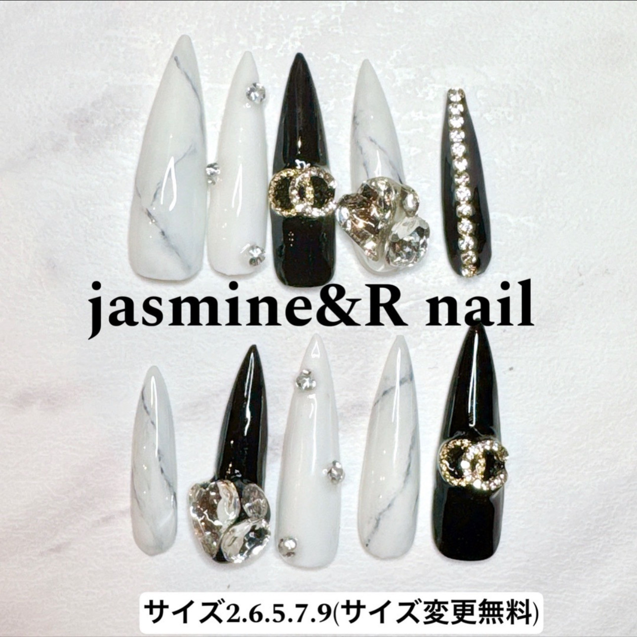 【No.050】ネイルチップ♡ロングネイル♡サブカル♡クリアネイル♡ピアス No.050】ネイルチップ♡ロングネイル♡サブカル♡クリアネイル♡ピアス