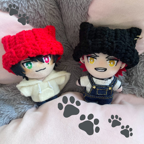 全15色【10cmぬい服】猫耳ニット帽 ぬいぐるみ 明菜軒@犬小屋 通販