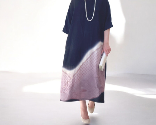 一点物　正絹　着物　ペンシルドレス　ワンピース ロング　鮮やかな紫　刺繍 楽天市場】カラードレス ワンピース ウェディングドレス ﾛﾝｸﾞ 前