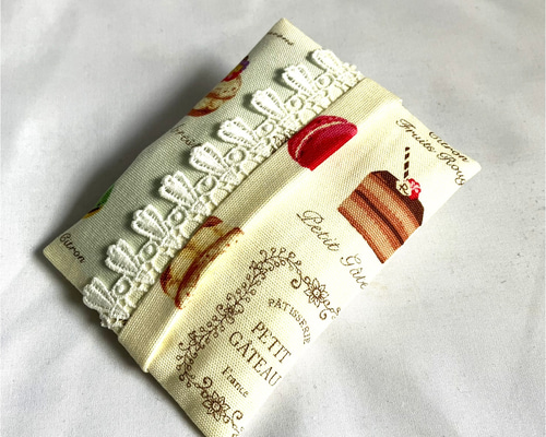 しらたま様ポケットティッシュケース ピンクの白玉様ポケット