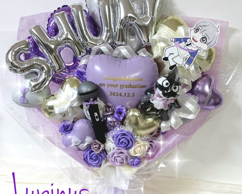 バルーンブーケ 生誕祭 お祝 発表会 推し活 成人式 卒業式 祝花 誕生日 推し活】バルーンブーケ 4文字 生誕祭 誕生祭 推し活 卒業式 成人式