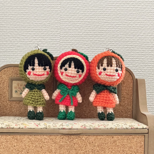 小さなあみぐるみキーホルダー♪*梨ちゃん* あみぐるみ amidoki 通販