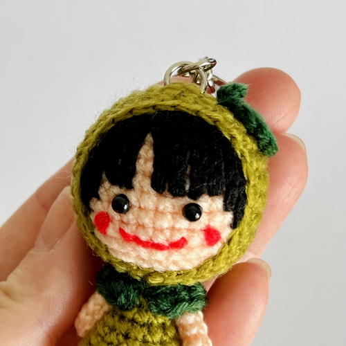 小さなあみぐるみキーホルダー♪*梨ちゃん* あみぐるみ amidoki 通販