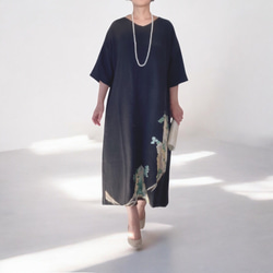 m*n様 着物生地リメイクワンピース ④Kimono transformed into a one-piece dress! We explain how