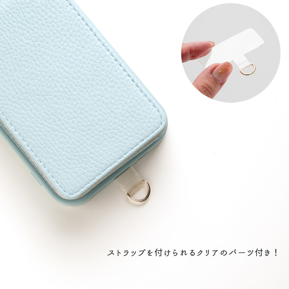 カラーリアケース 【 縦開き カードケース ミラー付き 】 オーバルプレート 名入れ 刻印 JA26A 5枚目の画像