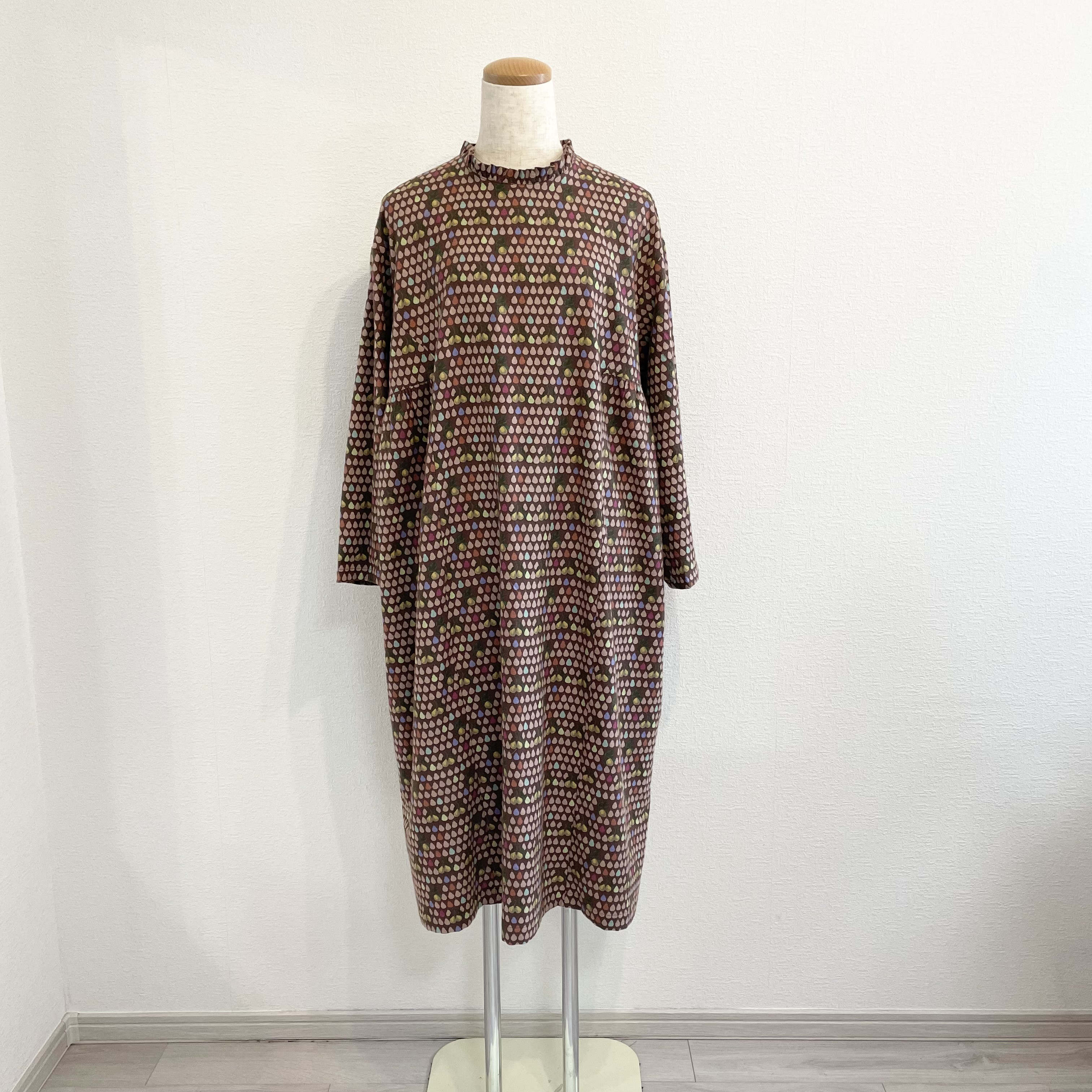 リバティ生地＊フリルカラーのチュニックワンピース（エアリーコット/ジャックアンドチャーリー）