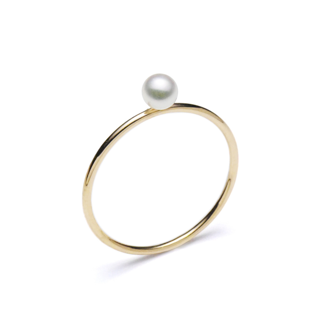 K10YGあこやベビーパール１粒リング
