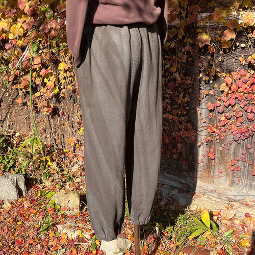 播州織柿渋染めパンツ24075 ロングパンツ 布一途 通販 18610514