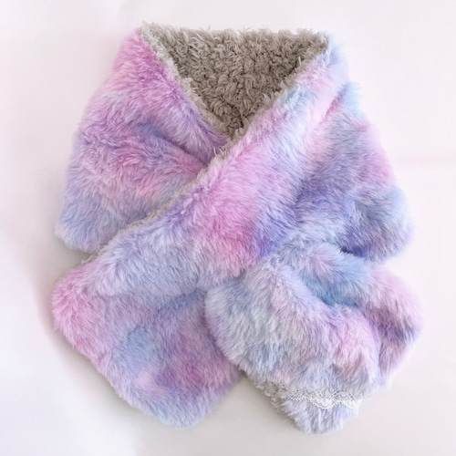 ゆめかわパープルマフラーE レース付き マフラー NICO 通販 18610529