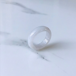R50-058］ ジェイド JADE ヒスイ 本翡翠 くりぬき リング 天然石 一点