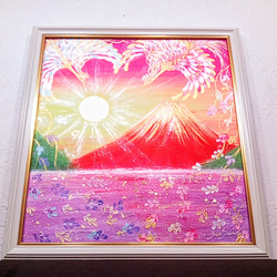 小さいサイズの絵画 「心の森が 輝く時間」 (Denny Horimizu